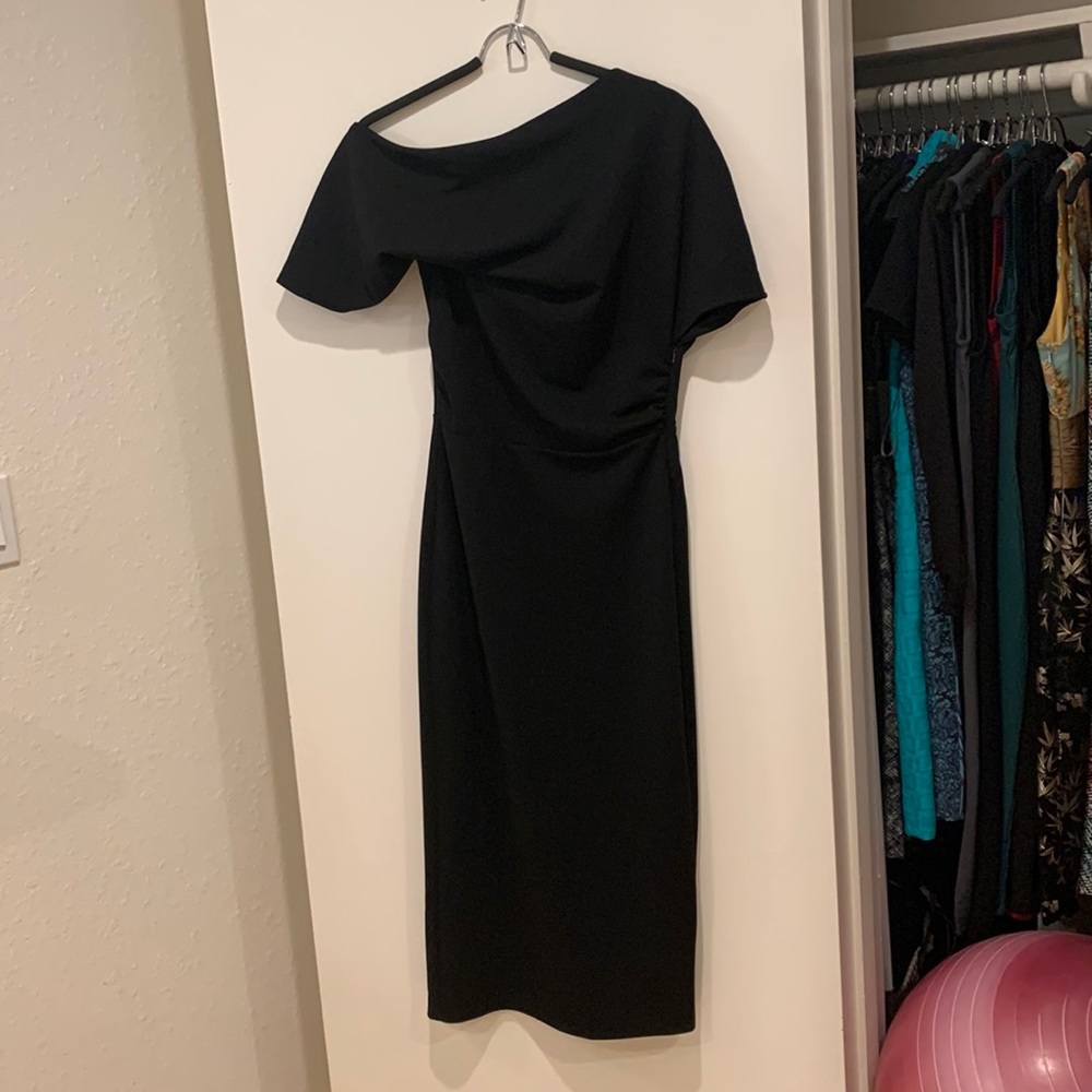 ASOS off shoulder ruched front dress